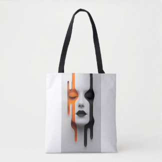 Bolsa Tote Rosto em Duas Cores