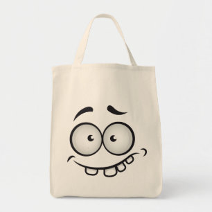 Bolsa Tote Rosto engraçado bonito sorrindo da moda moderna