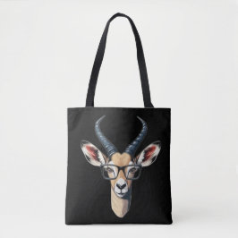 Bolsa Tote Rosto engraçado de gazela para amante de safári e 