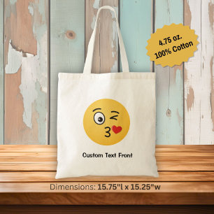 Bolsa Tote Rosto Jogando um Saco de Beijo