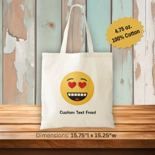 Bolsa Tote Rosto sorridente com Saco de Tote de Olhos em Form