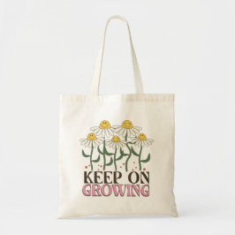 Bolsa Tote Rosto Sorridente Retro dos Anos 70 Daisy Continue 
