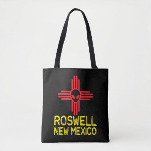 Bolsa Tote Roswell Novo México Cabeça de Alienígena Zia