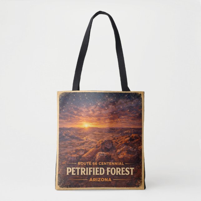 Bolsa Tote Rota 66 Centenário Horizonte Floresta Petrificada (Frente)