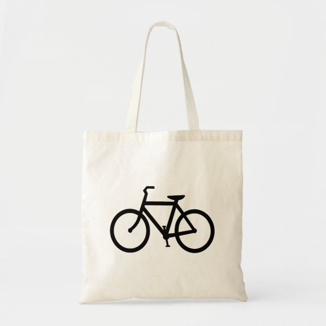 Bolsa Tote Rota de Bicicleta Negra (Frente)