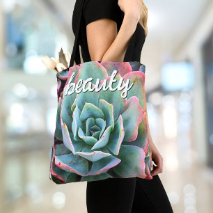 Bolsa Tote Roteiro de Bela Fotografia Suculenta do Cactus Ver