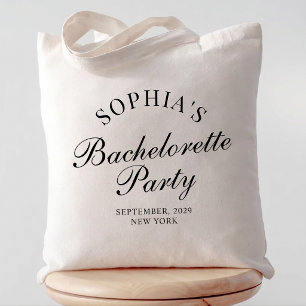 Bolsa Tote Roteiro de Caligrafia para Festa de Despedida de S