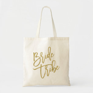 Bolsa Tote Roteiro Dourado do brilho do tribo da noiva