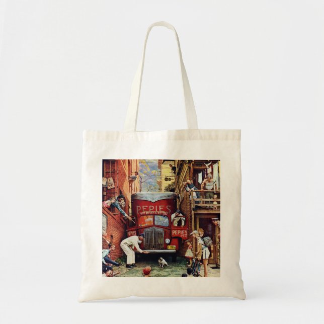 Bolsa Tote Roteiro por Norman Rockwell (Frente)