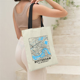 Bolsa Tote Rotterdam, The Netherlands, City Map Tote Bag