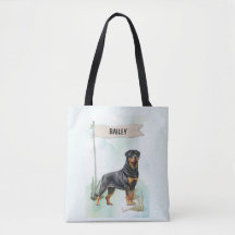 Rottweiler Aquarela Cachorro Personalizado