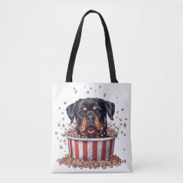 Bolsa Tote Rottweiler Filme de Cachorro Pipoca