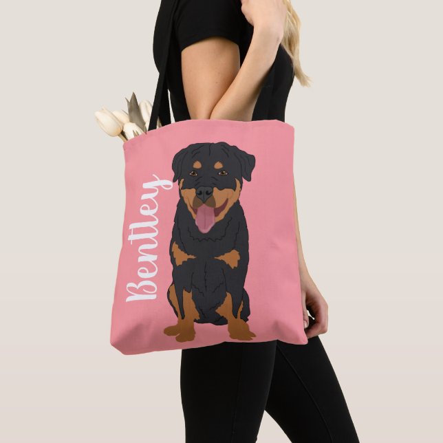 Bolsa Tote Rottweiler Personalizado (Close Up)