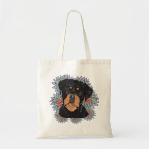 Bolsa Tote Rottweilers são Flores Delicadas