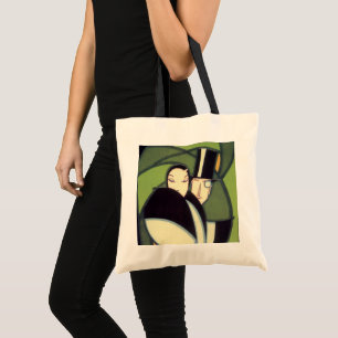 Bolsa Tote Rótulo Antigo de Legumes Topper, Romance Art Déco