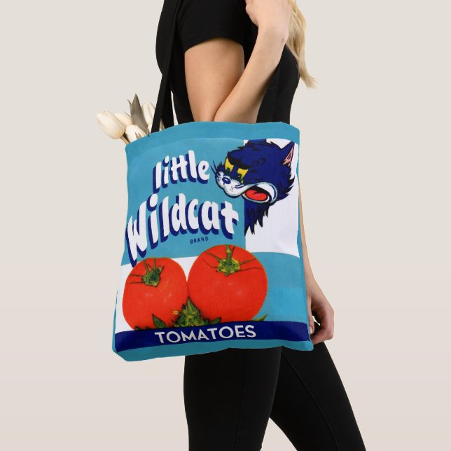 Bolsa Tote Rótulo da caixa de tomate Wildcat (Close Up)