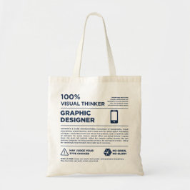 Bolsa Tote Rótulo de Cuidados de Design Gráfico Kean MGC