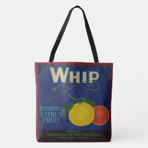 Bolsa Tote Rótulo de Fruta de Citrus do Whip Vintage