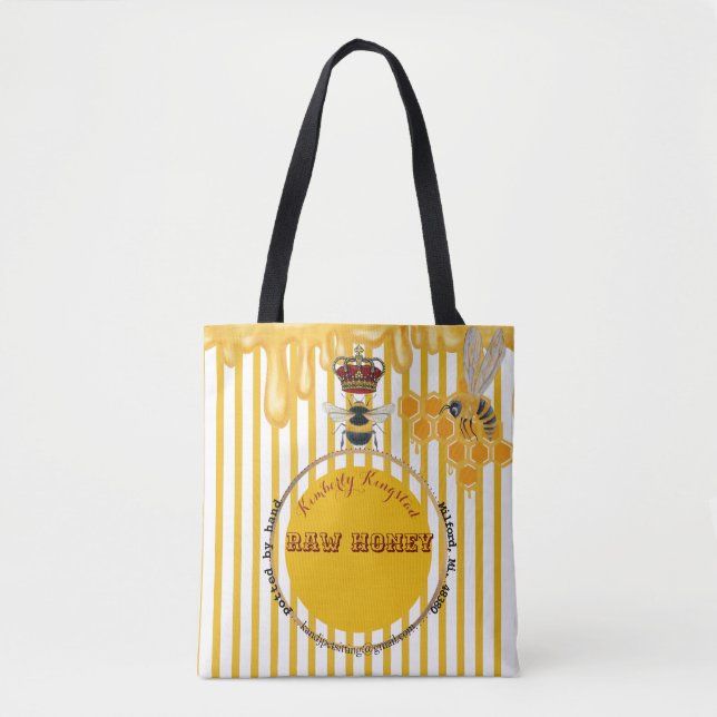 Bolsa Tote rótulo de mel (Frente)