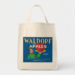 Bolsa Tote Rótulo de Vintage de Maçãs Waldorf