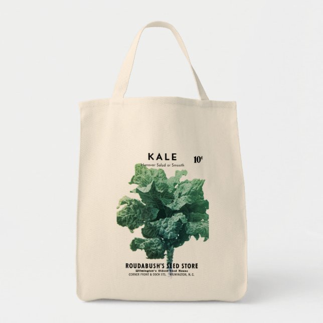 Bolsa Tote Rótulo do Pacote de Sementes de Kale (Frente)