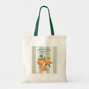 Bolsa Tote Rótulo Flor de Laranjeira - Cítrico Mediterrâneo