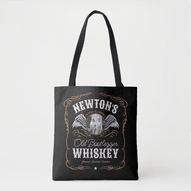 Bolsa Tote Rótulo Whiskey Antigo ADICIONAR Nome da Família FO (Frente)