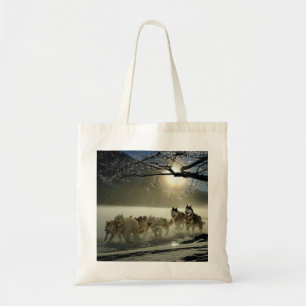 Bolsa Tote Rouco do Alasca Cachorro Tracejado