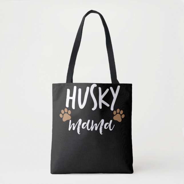 Bolsa Tote Rouco Mama | Presente-mãe de cão-mãe siberiano Hus (Frente)