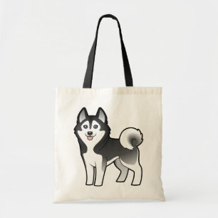 Bolsa Tote Rouco Siberian dos desenhos animados/Malamute do
