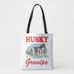 Bolsa Tote Rouco Vovô Proprietário de Cachorro Siberian Husky