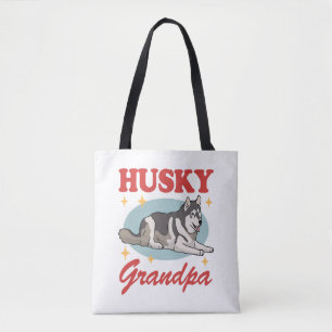 Bolsa Tote Rouco Vovô Proprietário de Cachorro Siberian Husky