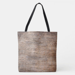 Bolsa Tote Rough Faux Wooden Plank