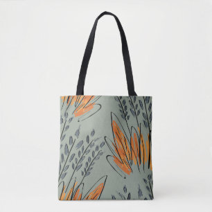 Bolsa Tote Rough Sketch Grass Ethnic Design