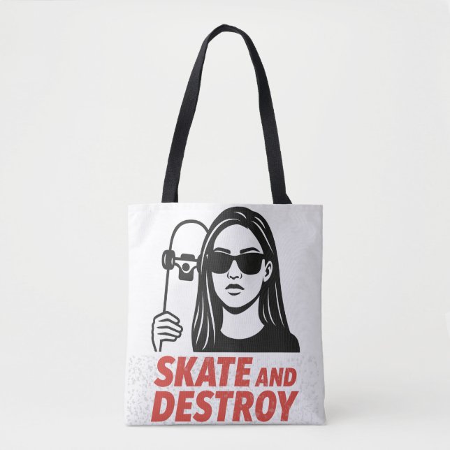 Bolsa Tote Roupa de rua com liberdade e borda. (Frente)