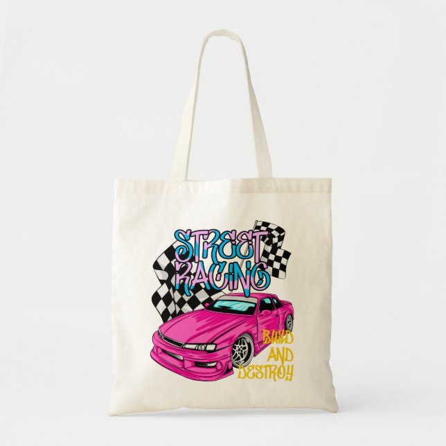 Bolsa Tote Roupa Urbana de Carro em Corrida (Frente)