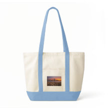 Roupas: L.I.C. East River Sunset Canvas Tote Bag