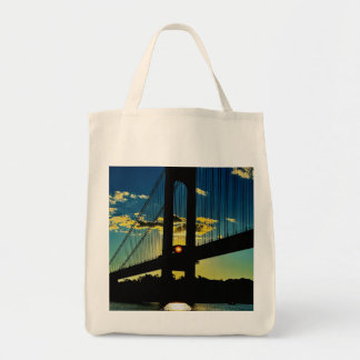 Bolsa Tote Roupas: NY Elevation Ponte Verrazzano Sunset