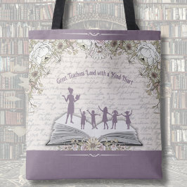 Bolsa Tote Roxo Ameixa Único Vintage Agradecimento aos Profes