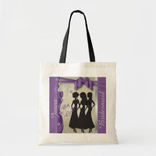Bolsa Tote Roxo Amethyst elegante do design   do casamento