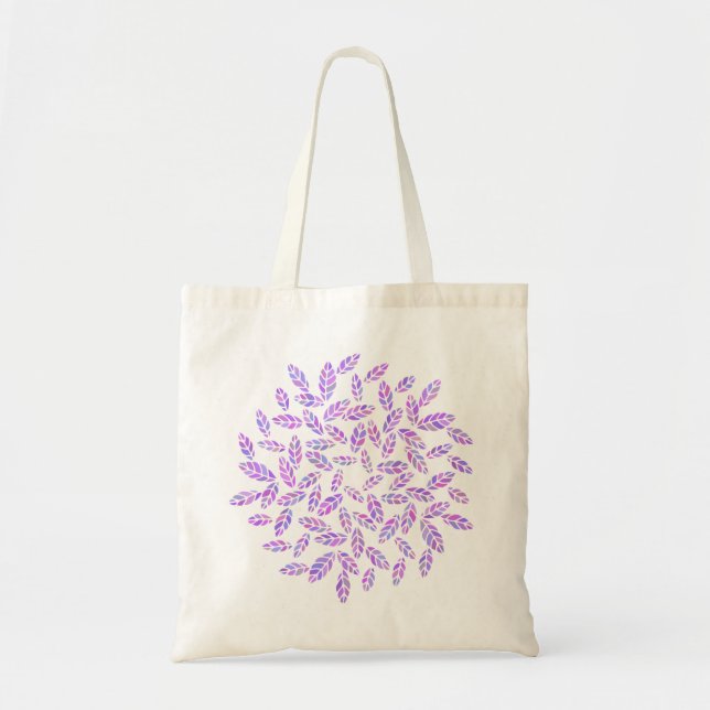 Bolsa Tote Roxo Deixa o Mandala Comprando / (Frente)