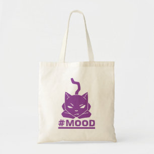 Bolsa Tote Roxo do gato do #MOOD