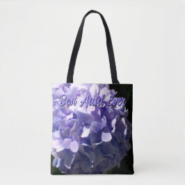 Bolsa Tote Roxo Elegante Hidrangea flores roxas da melhor tia