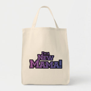 Bolsa Tote Roxo eu sou um Mama novo Camiseta e presentes