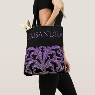 Bolsa Tote Roxo original de Ombre do redemoinho do vintage