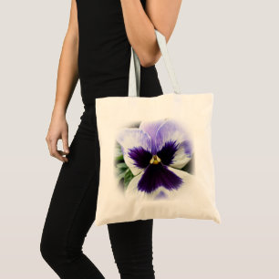 Bolsa Tote roxo profundo em branco