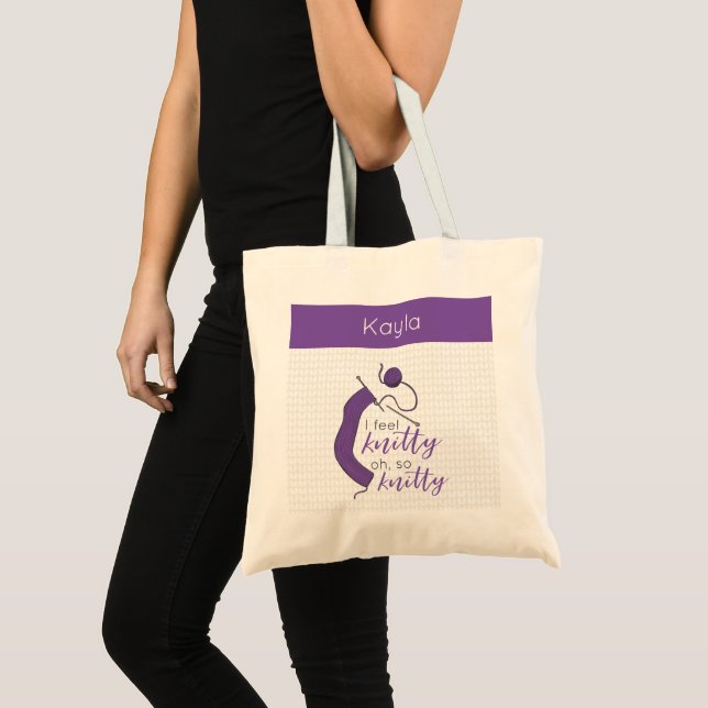 Bolsa Tote Roxo, Sinto-Me Bela, Tão Bela (Frente (produto))