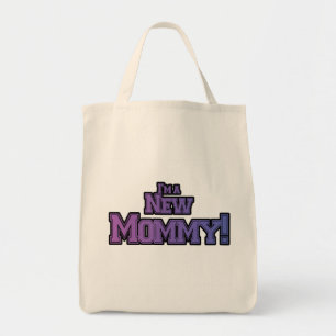 Bolsa Tote Roxo, sou uma Mamãe nova, Camisetas e presentes