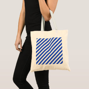 Bolsa Tote Royal Blue Combination Stripes por Shirley Taylor