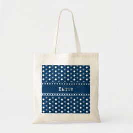Bolsa Tote Royal Blue Polka Dot